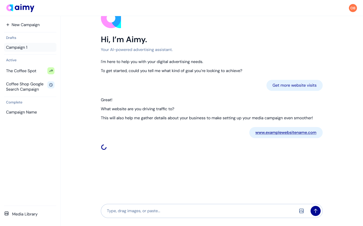 Aimy Ads interface 2