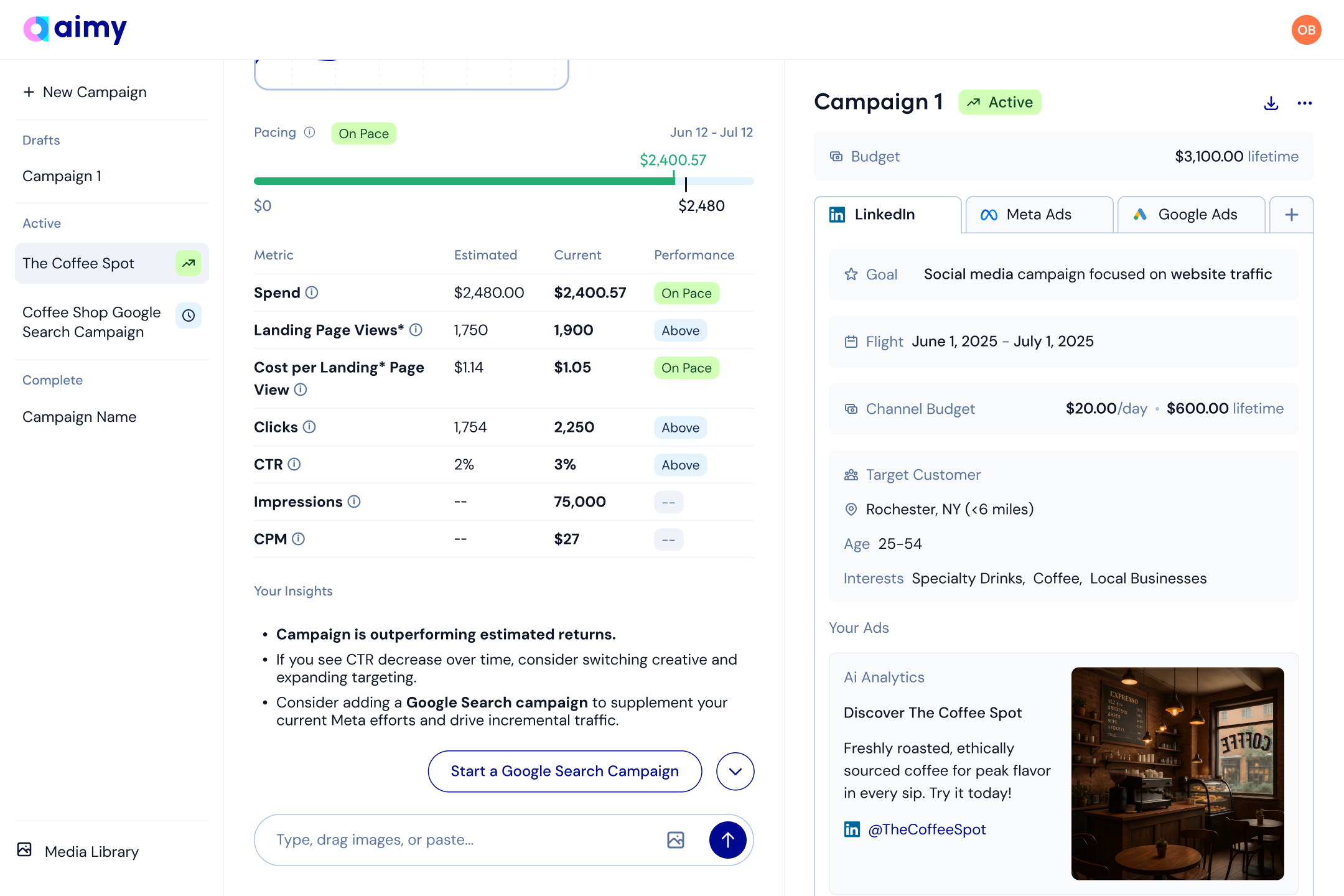 Aimy Ads interface 5